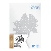 Couture Creations Holly Sprig Mini Die Deck the Halls Collection : 1pc