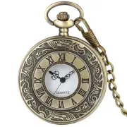 Skeleton Roman Engraved Pocket Watch Quartz Movement Perfect Classic Watch Gifts
