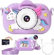 Kids Camera Toys for 3 Year Old Girls, Toddler Camera Age 4-8, Kids Digital Camera with 32GB SD Card, Toy for Toddlers Age 5 6, Toy for Kids