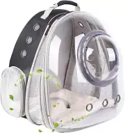 Clear Cat Backpack Carrier, Space Capsule Astronaut Bubble Window with Front Ext