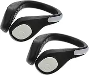 MUSISALY 2Pcs Luminous Safety Shoe Clips Light Night Running Cycling Shoe Lights for Enhanced Visibility Lightweight Secure Attachment for Outdoor Sports