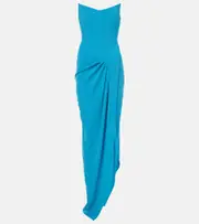 [Alex Perry] Alex Perry Draped crêpe corset gown AU 14 blue