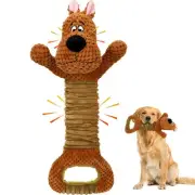 Squeak Plush Dog Toys Interactive Tug of War Puppy Toys with Crinkle Paper, L...