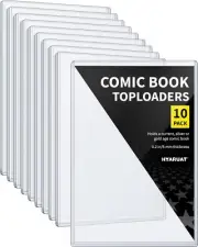 Comic Book Top Loaders - Hard Case Sleeves for Silver & Current Comics, 10 Pack