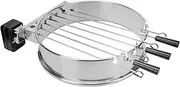 onlyfire BRK-6072 Rotisserie Kebab Skewer BBQ Kit Stainless Steel with Electric Battery Motor Fits Weber 57CM Charcoal Kettle Grill