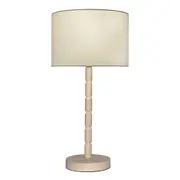 Emma Table Lamp Light Off White Linen Oak - EMMA1TL