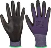 Portwest Unisex PU Touchscreen Gloves, Purple/Black, Large