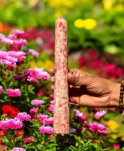 Sunstone Crystal Tower 24CM Healing Spirit Power Reiki Aura Chakra Balancing