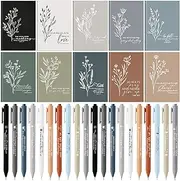 Fuutreo 100 Pcs Christian Gift Notebooks Bible Verse Prayer Journals Religious Inspirational Ballpoint Pens Scripture Mini Pocket Notepad Father Day Gifts for Church Sunday School (Neutral Colors)