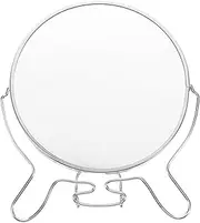 PAMINGONO Elegant Iron Trim Round Vanity Mirror Double Sided Magnifying Mirror for Desk Bathroom and Dressing Table