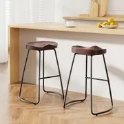 2X Artiss Bar Stools Kitchen Stool Tractor Wooden Barstools
