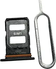 OEM Dual Sim Card Tray Slot Holder Compatible with Xiaomi Redmi Note 13 Pro + Plus 5G Black