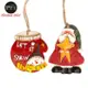 摩達客-聖誕樹脂藝術創作裝飾吊飾-2入組-1.紅手套抱星老公