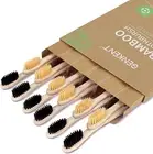 12 Counts Bamboo Toothbrushes BPA Free Soft Bristles Travel Toothbrush Natural C