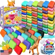 Air Dry Clay 88 Colors, Modeling Clay for Kids, DIY Molding Magic Clay, Gift