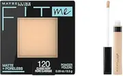 Maybelline New York Fit Me Matte & Poreless Pressed Powder - Classic Ivory 12 & Fit Me Natural Coverage Concealer - Ivory 05