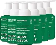 ATTITUDE Foaming Hand Soap, Plant and Mineral-Based Ingredients, Vegan and Cruelty-free Personal Care Products, Green Apple & Basil, 10 Fl Oz (Pack of 6)