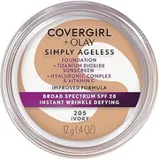 COVERGIRL+OLAY Simply Ageless Instant Wrinkle-Defying Foundation, 205 Ivory