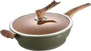 Wok Cooking Pot Lid Induction Cooker Gas Wok Frying Pan Frying Pan Kitchen Utensils(28cm)(28cm)
