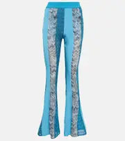 [Missoni] Missoni Zig-zag knit patchwork pants UK 8 blue