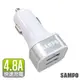 (福利品)SAMPO 聲寶4.8A雙USB極速車用充電器-DQ-U1503CL