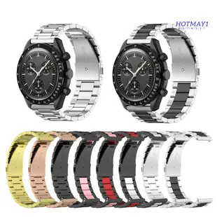 SWATCH Hot-watch 錶帶防水可調節精緻不銹鋼錶帶更換適用於歐米茄色板