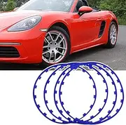 Wheel Rim Protector 16-20in Car Wheel Rim Protectors Set of 4, Car Rims Edge Trim Protector Wheel Protection Ring Auto Tire Guard，Fits for Ford All Models (Color : Blue, Size : 19in)