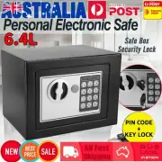 6.4L Electronic Digital Safe Box Security Key Lock Home Office Deposit Cash AU