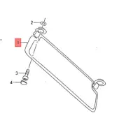 Genuine AUDI R8 422 Sun Visor With Mirror And Cover Luxor Beige 42085755168T (for: Audi)