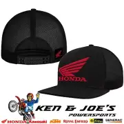Honda Wing Flat Bill Hat / Cap - Black/Red