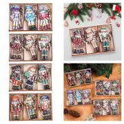 9x Wooden Nutcracker Soldier Christmas Tree Decorations Hanging Pendants
