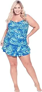 [Avenue] Women's Plus Size Tankini Twist PRT