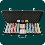 500 Piece Brybelly Ultimate Poker Chip Set - 14 Gram Clay with Numbers and Heavy