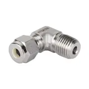 FITOK 1/8" Tube OD x 1/16 Male NPT 316 SS 90 Degree Elbow Compression Fitting