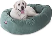 40 inch Azure Villa Collection Micro Velvet Bagel Dog Bed by Majestic Pet Products