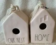 “NEW” Rae Dunn: Artisan Collection by Magenta: Bird Houses - “Our Nest” & “Home”