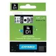 Dymo D1 Label Cassette 6mm x7m (SD43610) - Black on Transparant