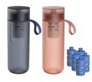 Philips GoZero Active Hydration Bottles + 5 Fitness Filters NEW