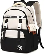 [IvyH] School Backpack Girls Backpack Teenagers Waterproof School Bag Girls 5th to 9th Grade Fashion Casual Nylon Daypack Large Capacity