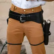 NEW 44/45 CAL PLAIN HOLSTER LEATHER WESTERN GUN BELT DROP LOOP RIG SASS COWBOY
