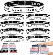 8Pcs Bed Sheet Organizer Bands Sheets Labels for Elastic Bedding Linen Closet Storage Foldable Sheet Set Organizer Sheet Keeper Band King