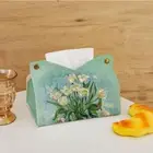 Van Gogh Tissue Case Oil Painting Car Tissue Box Creative Desk Decoration Car