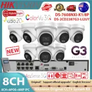 Hikvision 4K 8CH POE NVR CCTV System 8MP Smart Hybrid Light ColorVu3.0 IP Camera