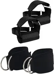 yuksok 2 Pieces Dumbbell Ankle Strap Leg Extension Tibialis Trainer Workout Ankle Weights Legs Straps Adjustable Dumbbell Attachment