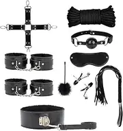 Bondaged-Kit-Adult Handcuffs Restraints Women-Toys Sex-Games - Sex Toys for Women 10 Pcs Women Sex Sweater Toys Sex Tie Downs Under Mattress for King Bed Sex Toys for Couples K07A