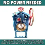 SNOW KONES Ice Shaver - MANUAL NO POWER NEEDED - BLOCK ICE Sno Cones - Machine