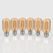 JONATHAN Y Non-Dimmable T45-4W LED Edison Bulbs, White 2700K, 350 Lumens, 6 Pack