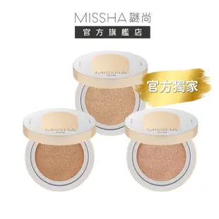 【MISSHA】謎尚全日輕透光感氣墊粉餅GLOW 14g/3色｜韓國彩妝粉餅粉底液遮瑕防曬自然光澤持久保濕 B1-3