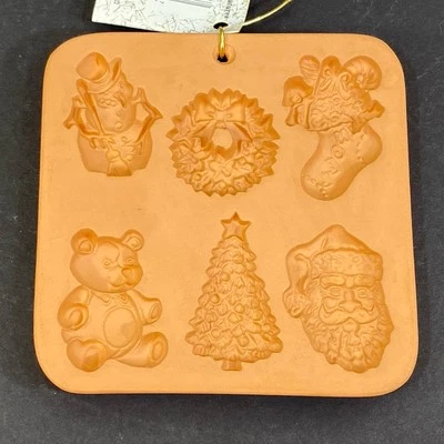 Amaco Cotton Press 1994 Christmas Miniatures Earthenware Clay Mold New with Tags