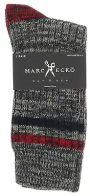 Men's Socks Marled Knit By Marc Ecko Winter Knit Cotton Blend Crew Length